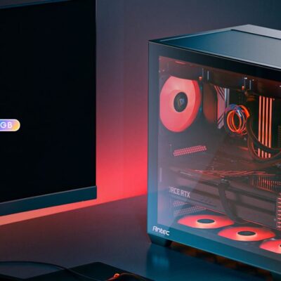 Antec C5 ARGB ATX, mATX Seamless Edge to Edge, Black, 270 degrees, 7x ARGB + PWM Controller, 4090 Back Connect, USB-C, Dual Chamber Gaming Case