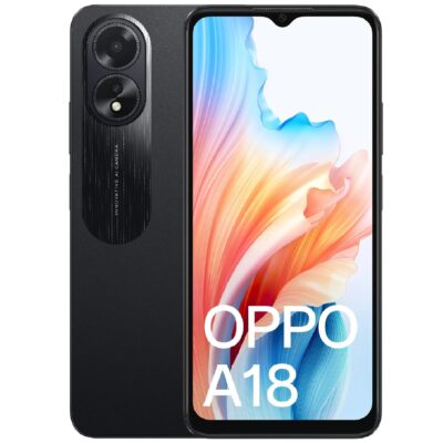 OPPO A18 4G 128GB – Black (CPH2591AU Black)*AU STOCK*, 6.56′, HD+, 90Hz, 4GB/128GB, 8MP/5MP, Dual SIM, 5000mAh,2YR