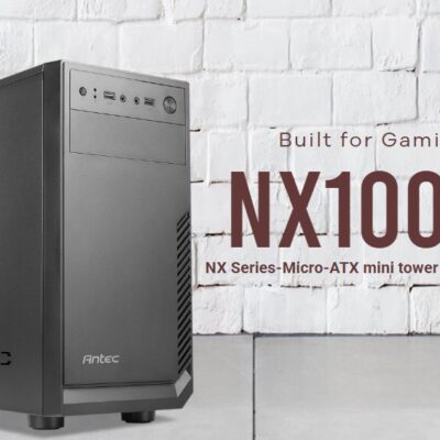 Antec NX100M mATX Business Office Case +  True 450w Continuos PSU. 1x 5.25′ ODD, USB3.0 x 1,USB2.0 x 1. 1x 80mm Fan. 8PIN EPS, 2x PCIE. TAC 2.0.
