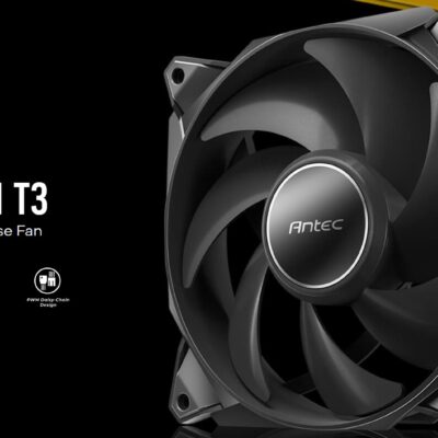 Antec Storm 120mm T3 PWM FDB 3 Pack. High Airflow 80.47 CFM, Air Pressure 2.7, Noise Level 36.99. Woven Cable, PMW Daisy Chain case fan 3 Yrs Warranty