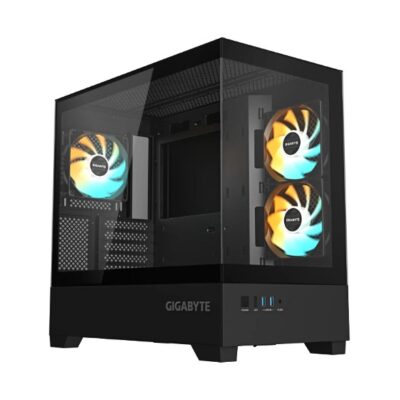 Gigabyte C201 PANORAMIC, Mid Tower, mini-ITX/m-ATX, Black, H431x W242x D430 mm, 5 Slots, USB 3.0 x2, H=502 W=313 D=525 mm