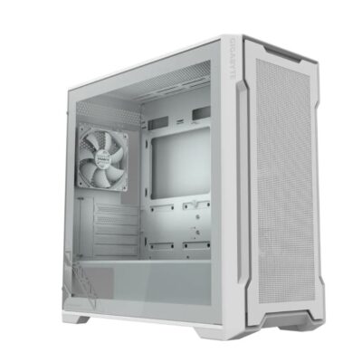 GIGABYTE C102 GLASS ICE Mid Tower case, H450x W210x D450 mm, White, 5 Expansion slots, 2x 3.5′ Drive Support, 2 + 1 x 2.5′ Drive Support, USB 3.0 x2