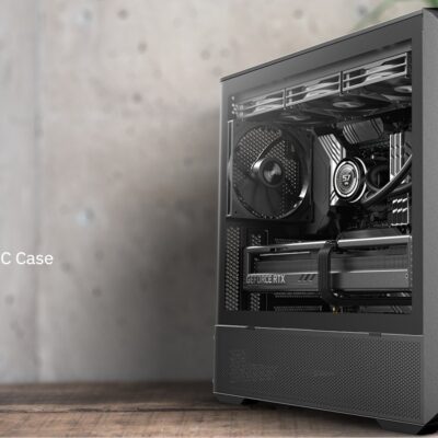 OKINOS Air Cross ATX USB3.0 x 2 Type-C 3 2 Gen 2 (10Gbps) x 1 4mm Tempered Glass Side Panel Mid Tower Case