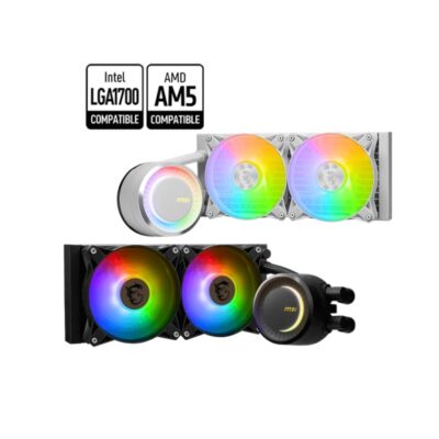 MSI MAG CORELIQUID E240 WHITE Liquid CPU Cooler, LGA 1150/1151/1155/1156/1200/1700/AM5/AM4 3y warranty