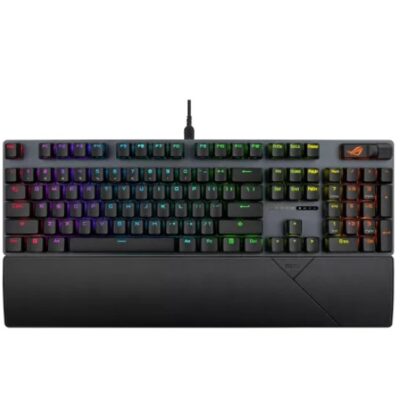 ASUS ROG Strix Scope II X Snow Gaming Keyboard Hot-swappable ROG NX Mechanical Switches V2, Sound-dampening foam PBT doubleshot keycaps or UV-coated