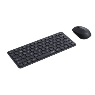 RAPOO X9010M Multi-mode Aluminium Base, Wireless Ultra-slim Combo Set, up to 12 Months Battery, Bluetooth or 2.4Ghz.  Office Business Retail Grey
