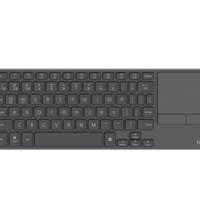 RAPOO E900T Wireless Keyboard w/ Touchpad, Up to 4 Devices Quick Switch, Ultra Slim 3.9mm, Aluminum Back, BT, 2.4Ghz.