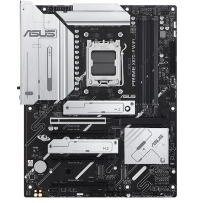 ASUS AMD PRIME X870-P WIFI-CSM (AM5) ATX Motherboard, DDR5 192GB, 1x PCIe 5.0 x16 slot, 4 x M.2 slots, 2x SATA, Wi-Fi 7, 1 x HDMI