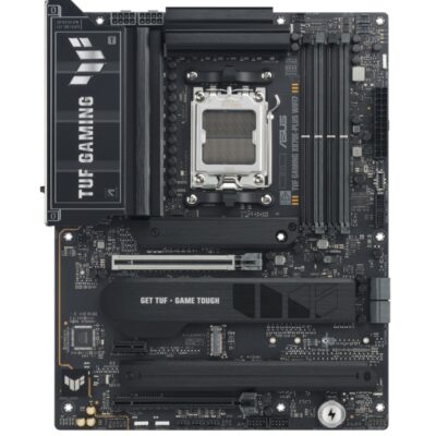 ASUS AMD TUF GAMING X870E-PLUS WIFI7 (AM5) ATX Motherboard, DDR5 Max.256GB, 1x PCIe 5.0 x16 slot, 4x M.2 slots, 4x SATA, Realtek 2.5Gb Ethernet