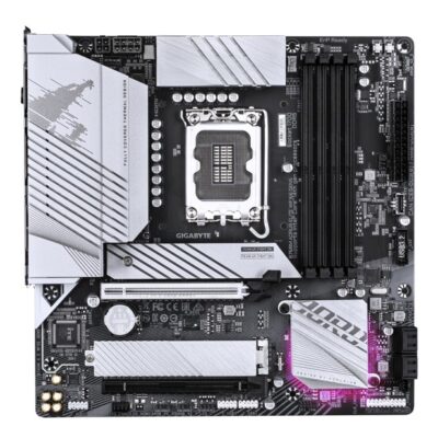Gigabyte B760M AORUS ELITE WIFI6E GE Intel LGA 1700 mATX Motherboard, 4x DDR5 ~256GB, 2x PCI-E x16, 2x M.2, 4x SATA,  8x USB 3.2, 8x USB 2.0