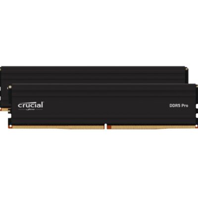 Crucial Pro 32GB (2x16GB) DDR5 UDIMM 5600MHz CL46 Black Heat Spreader Support Intel XMP AMD Ryzen Desktop PC Gaming Memory