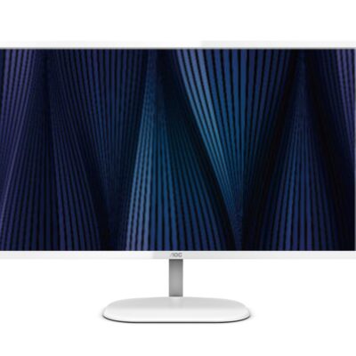 AOC 31.5′ QHD IPS Monitor with 2560×1440 @ 75Hz, 4ms, sRGB 101%, DisplayPort & HDMI, sleek white design—great for sharp, vibrant visuals