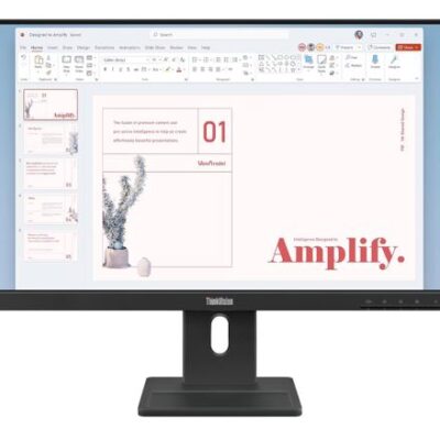 LENOVO ThinkVision E24-40 23.8’/24′ 100Hz FHD IPS Monitor 1920×1080 16:9 4ms Height Adjust Tilt Pivot Swivel HDMI DP VGA Speakers VESA ~63EDMAR2AU