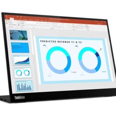 LENOVO ThinkVision M14D 14′ 2.2K WLED IPS USB-C Portable Monitor 2240×1140 6ms 1500:1 100% sRGB Anti-glare 2xUSB-C DP Tilt Height Adjust VESA 0.6kg