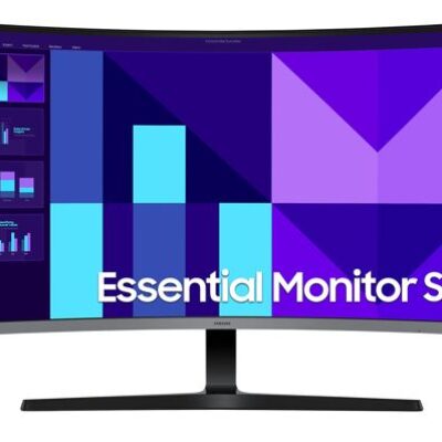 Samsung 32′ S39GD FHD 100Hz Curved Monitor 1920×1080 4ms 16:9 1500R Tilt VESA VA HDMI D-Sub Headphone Flicker Free Eye Saver Mode Black