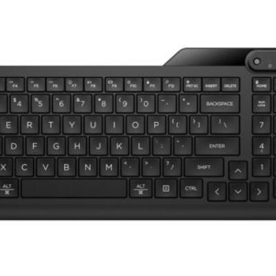 HP 475 Dual-Mode Wireless Keyboard Bluetooth 5.3 Up to 24M Battery life USB Type-A port Multi-OS Device Unifying Dongle Slim full numpad Black