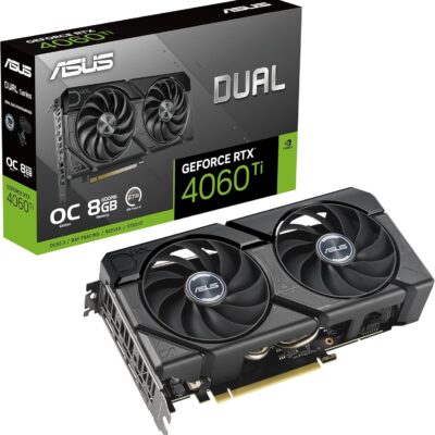 ASUS nVidia GeForce DUAL-RTX4060TI-8G-EVO RTX 4060 Ti EVO OC Edition 8GB GDDR6 is designed for broad compatibility with Axial-tech fan design