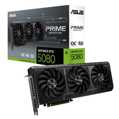 ASUS nVidia GeForce PRIME-RTX5080-O16G OC Edition 16GB GDDR7 2655 MHz Boost Clock 30 Gbps 256-bit Digital Max Resolution 7680 x 4320