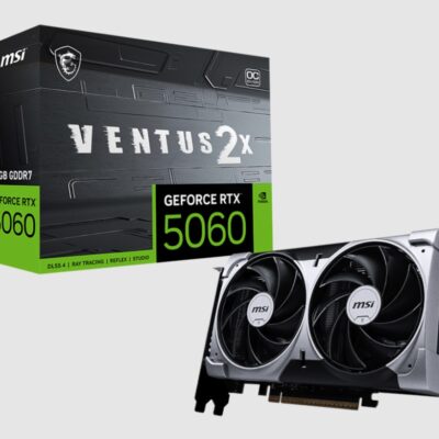 MSI nVidia GeForce RTX 5060 8G VENTUS 2X OC, PCI Express® Gen 5 x16, Boost: 2527 MHz, CUDA 3840 Units, 8GB GDDR7, . HDMI™ x 1