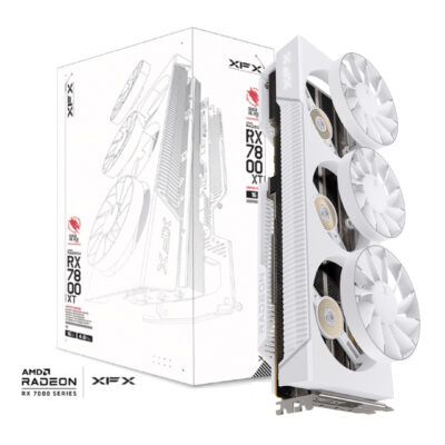 XFX Mercury AMD Radeon RX 9070XT OC White Magnetic Air Edition with RGB 16GB GDDR6 HDMI 3xDP, AMD RDNA™ 4 (RX-97TMARGW9)